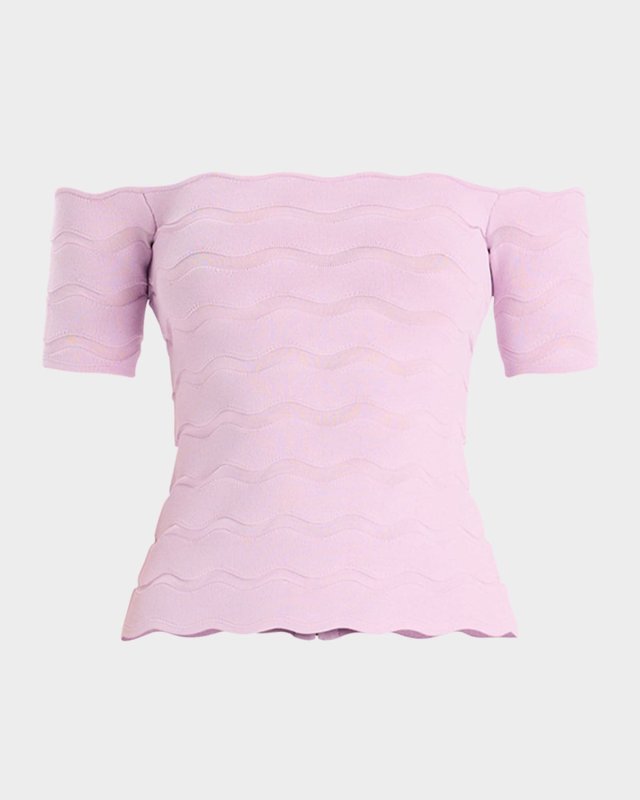 Lainey Wavy Off-The-Shoulder Top